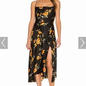 ASTR the Label Gaia Black Floral Dress